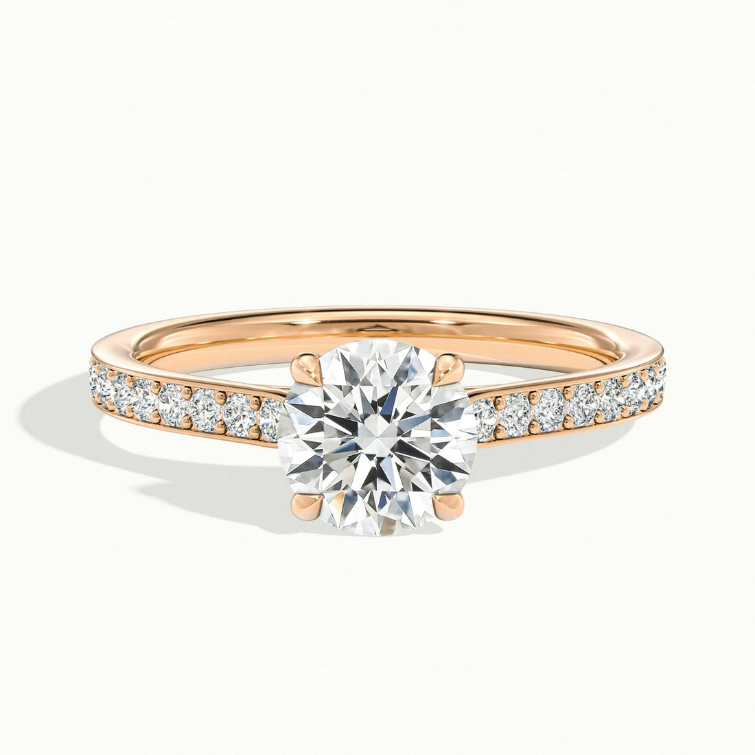 Bellamy Round Solitaire Pavé Engagement Ring