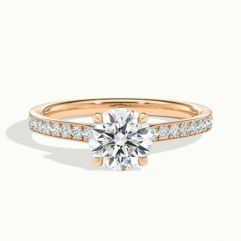 Bellamy Round Solitaire Pavé Engagement Ring