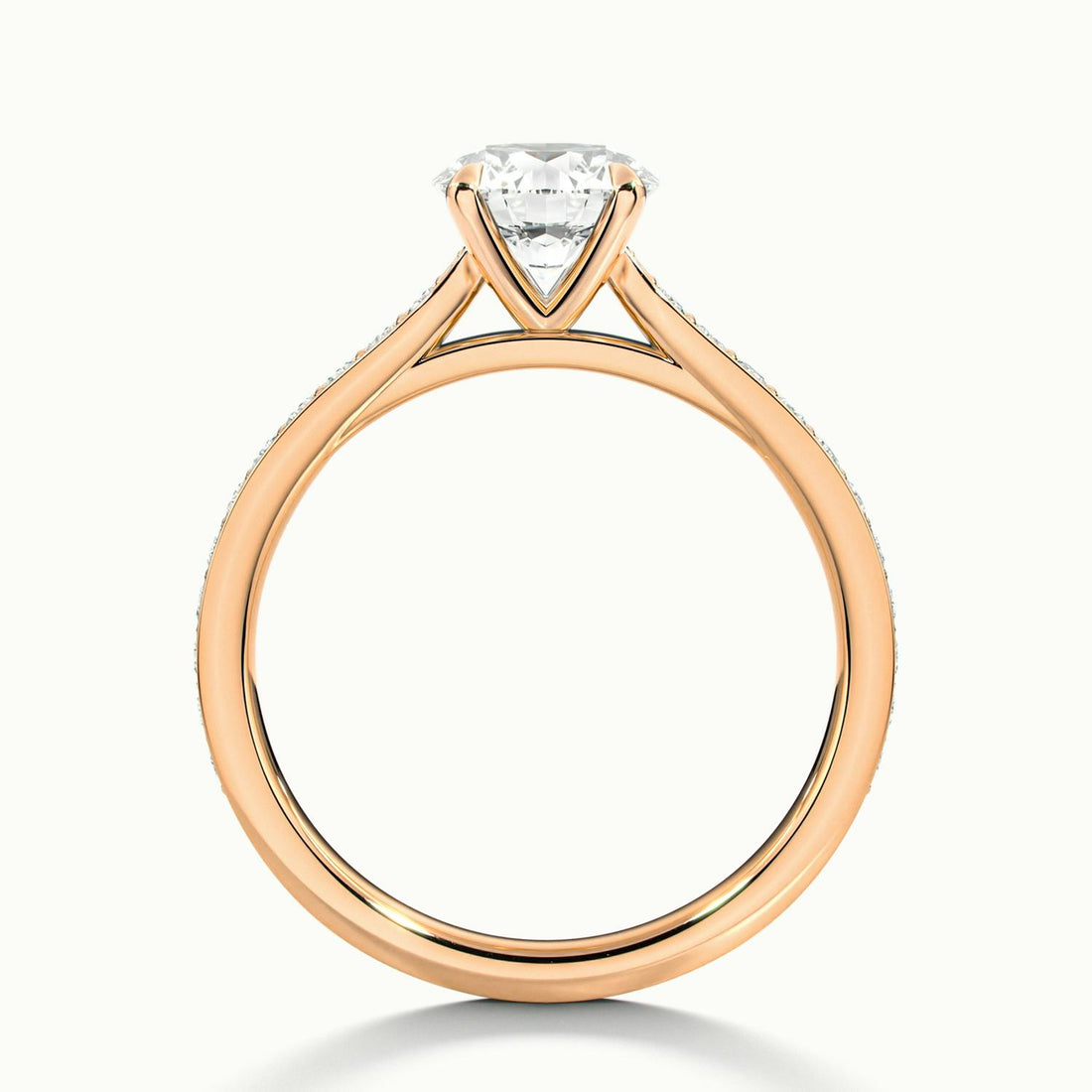 Bellamy Round Solitaire Pavé Engagement Ring