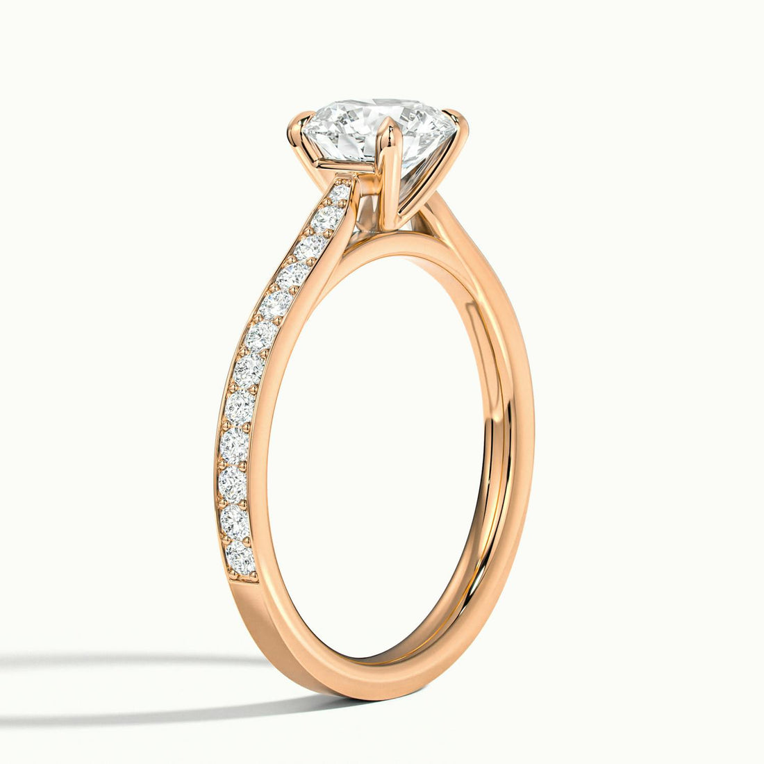 Bellamy Round Solitaire Pavé Engagement Ring