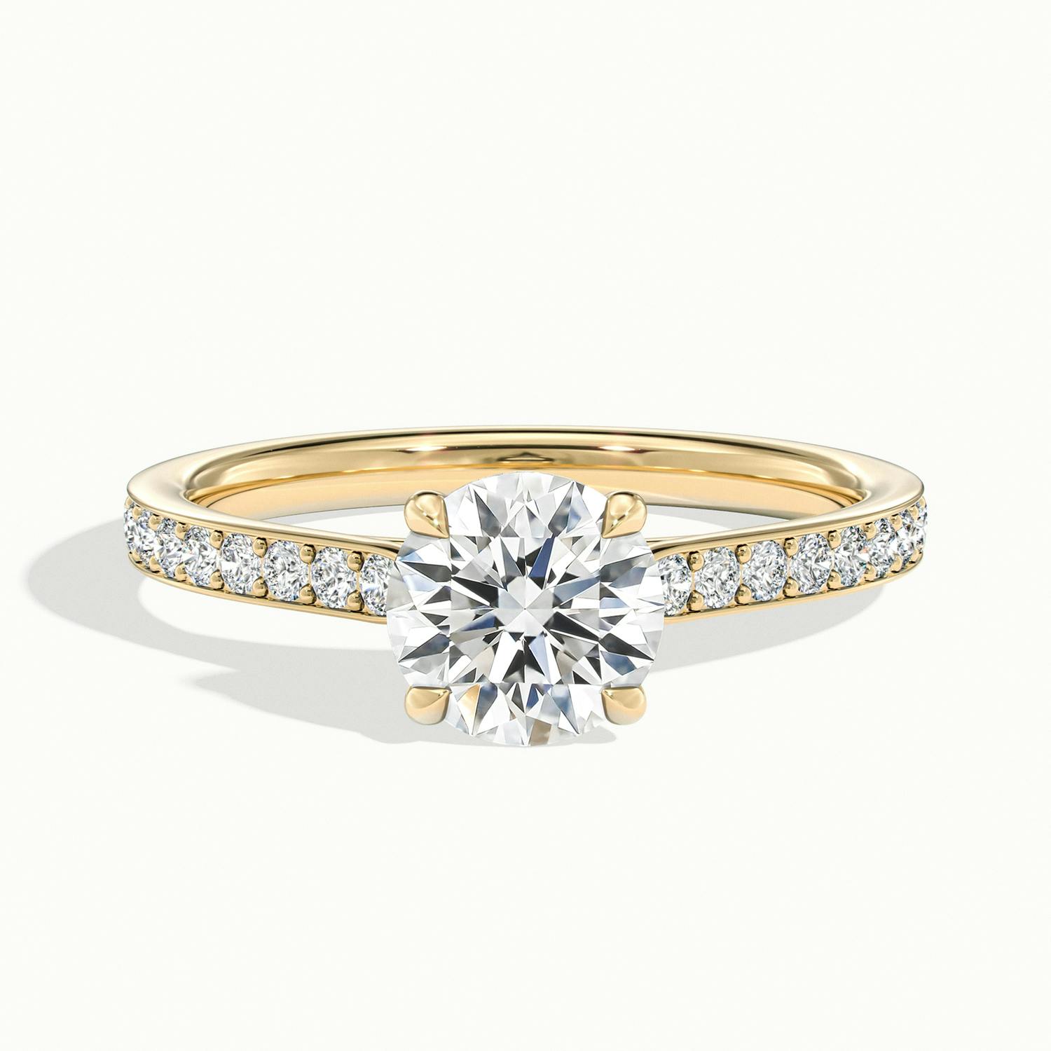 Bellamy Round Solitaire Pavé Engagement Ring