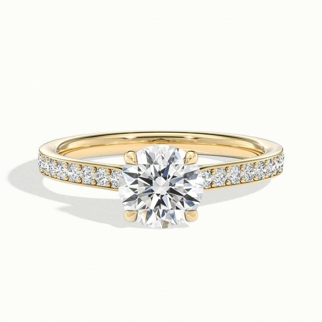 Bellamy Round Solitaire Pavé Engagement Ring