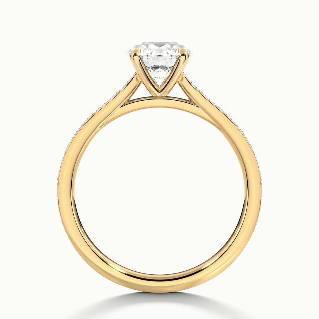Bellamy Round Solitaire Pavé Engagement Ring