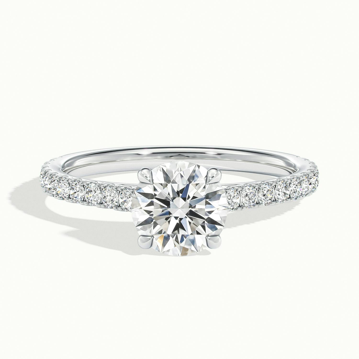 Emilia Round Solitaire Pavé Engagement Ring