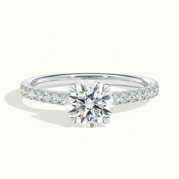 Emilia Round Solitaire Pavé Engagement Ring