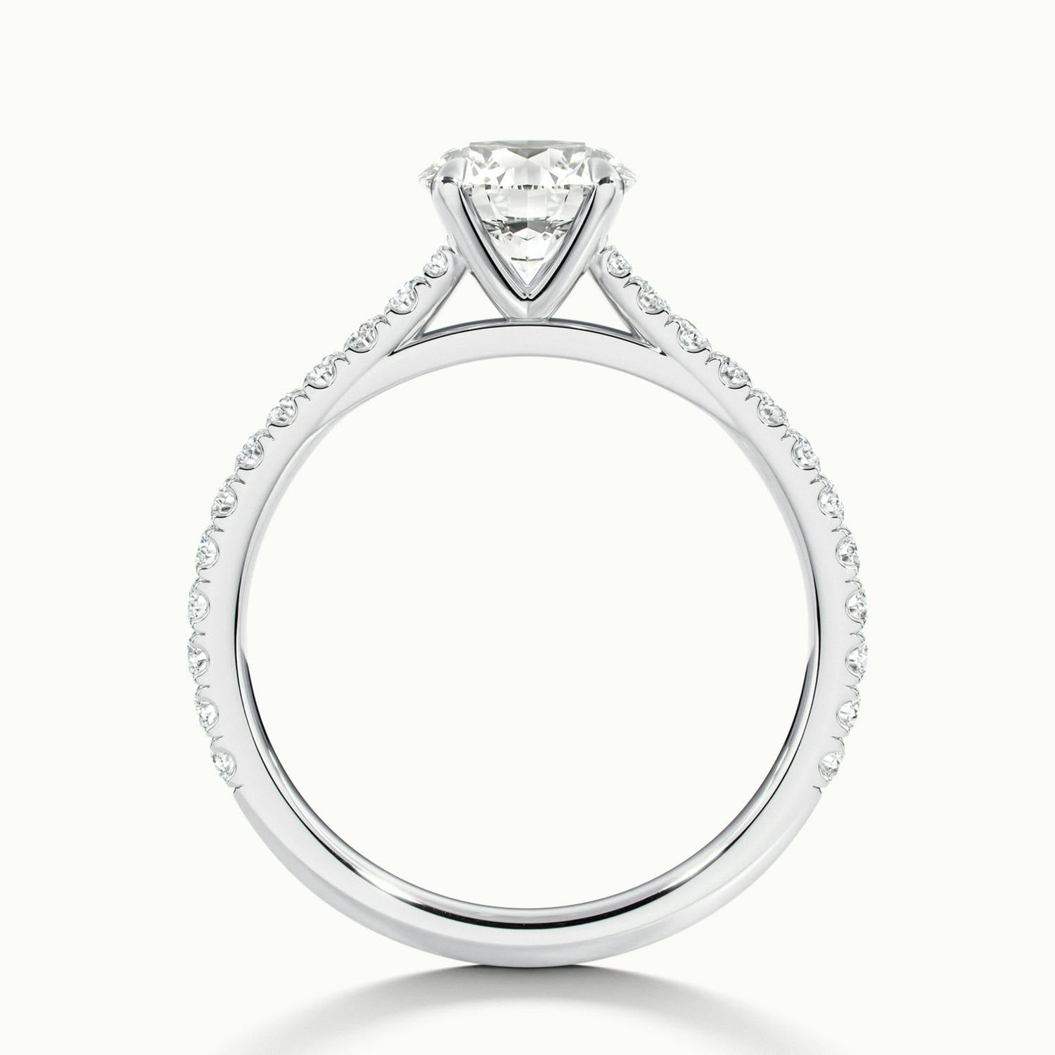 Emilia Round Solitaire Pavé Engagement Ring