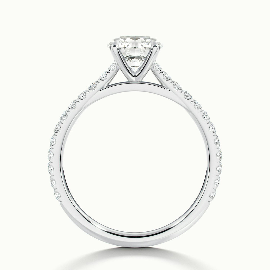 Emilia Round Solitaire Pavé Engagement Ring