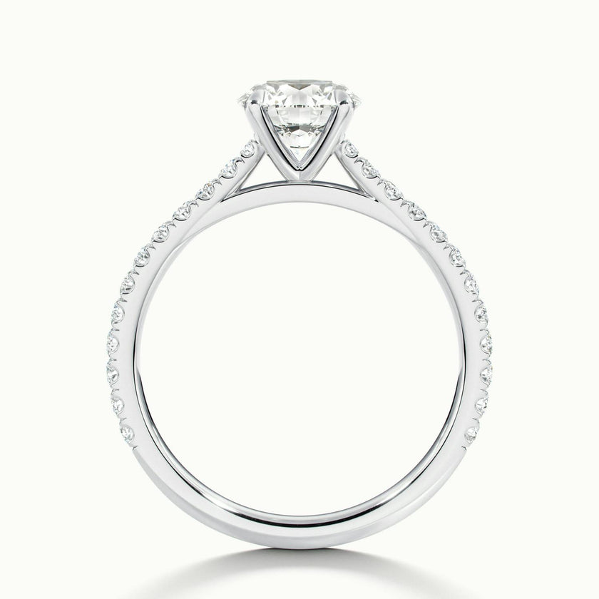 Emilia Round Solitaire Pavé Engagement Ring