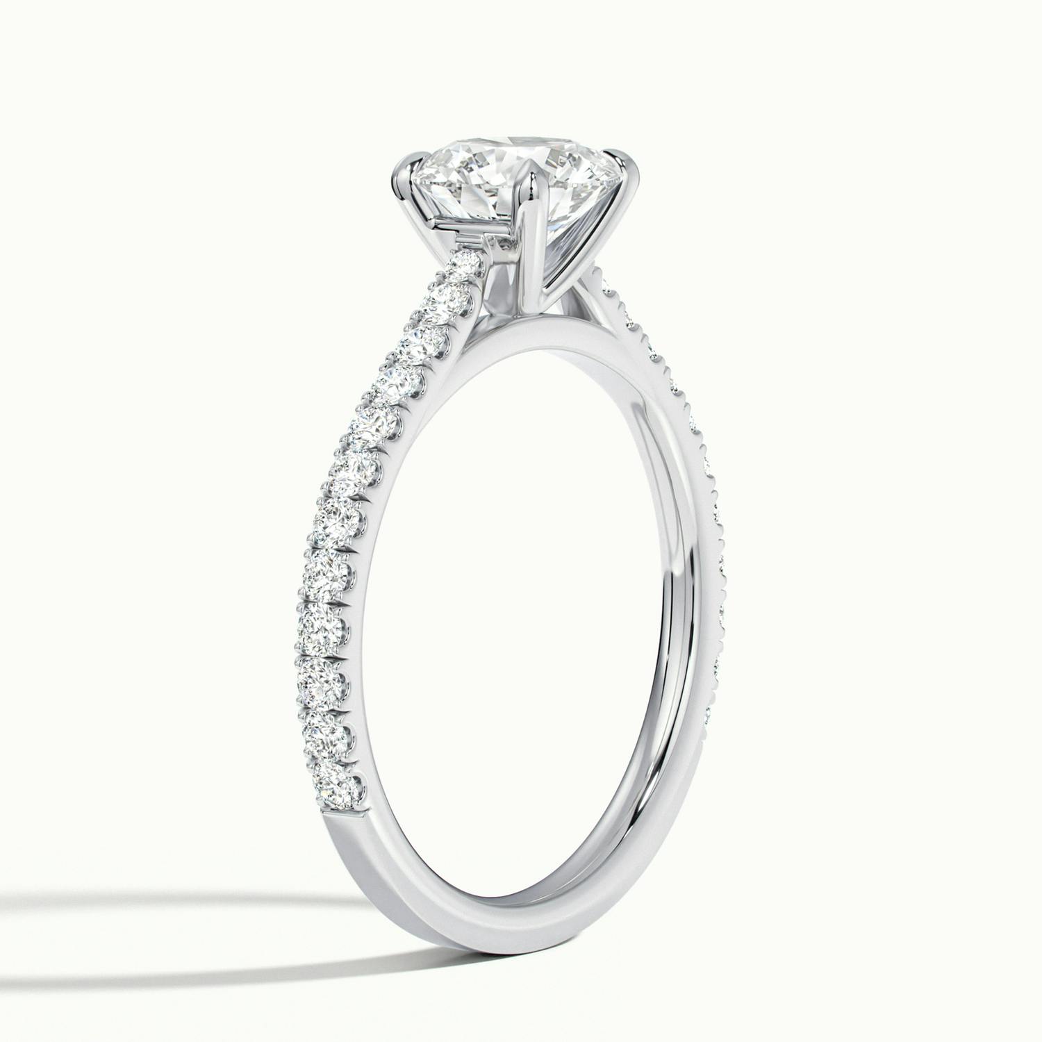 Emilia Round Solitaire Pavé Engagement Ring