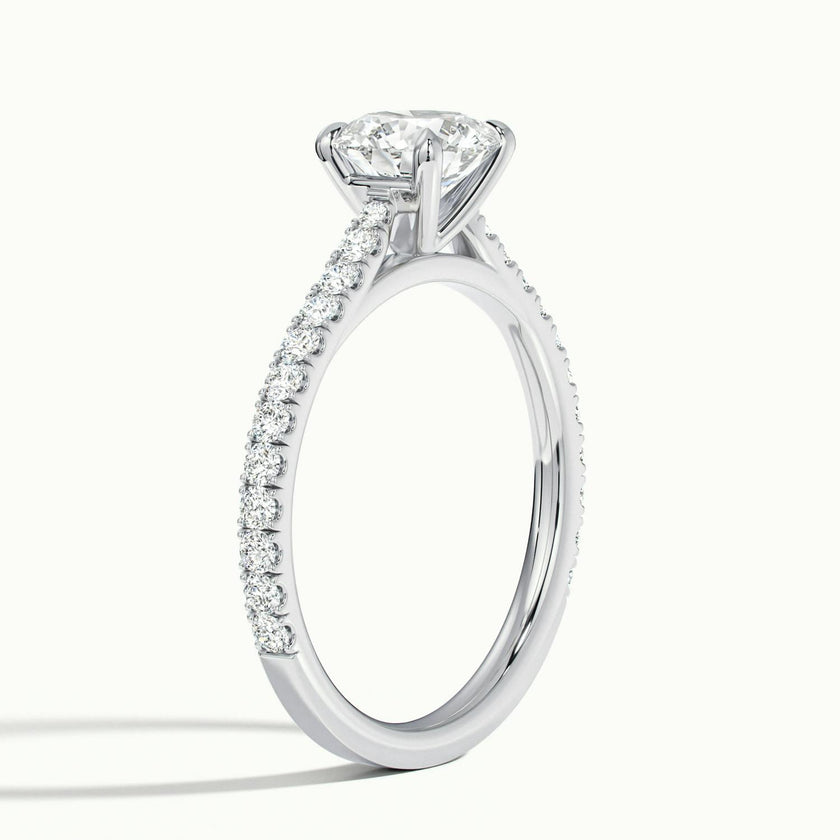 Emilia Round Solitaire Pavé Engagement Ring