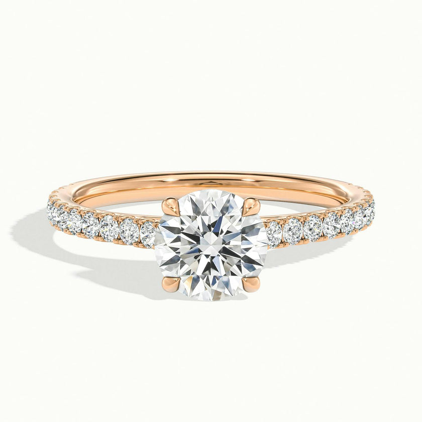 Emilia Round Solitaire Pavé Engagement Ring