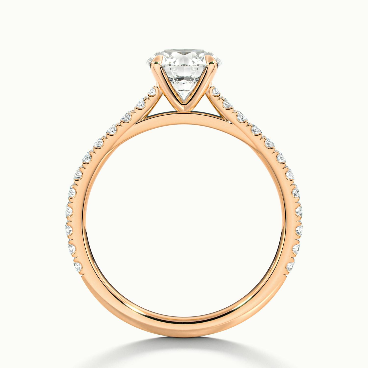 Emilia Round Solitaire Pavé Engagement Ring