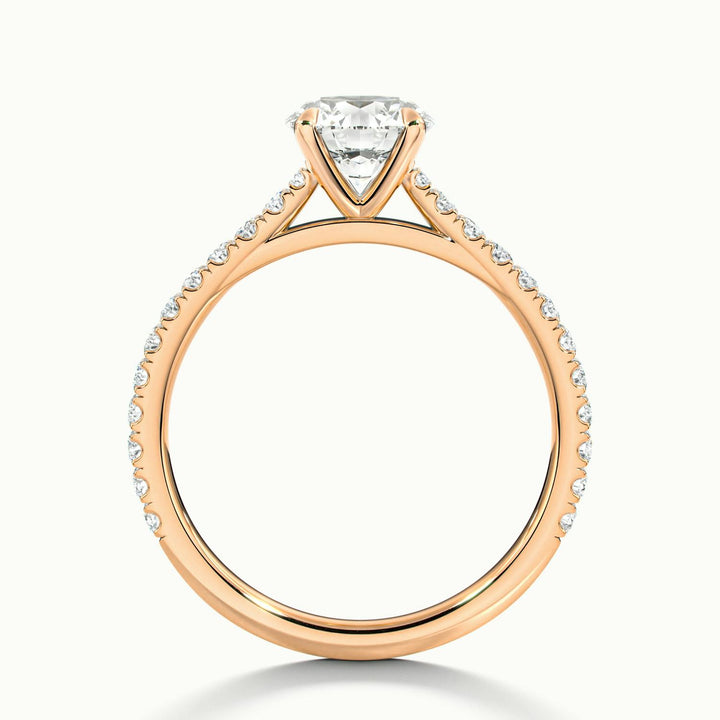 Emilia Round Solitaire Pavé Engagement Ring