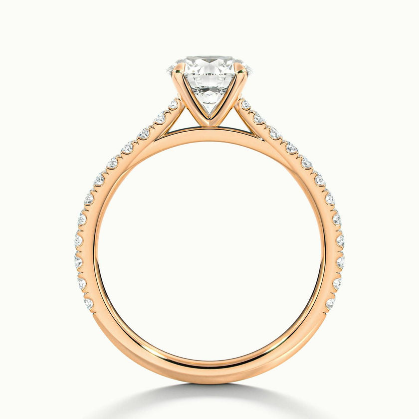 Emilia Round Solitaire Pavé Engagement Ring