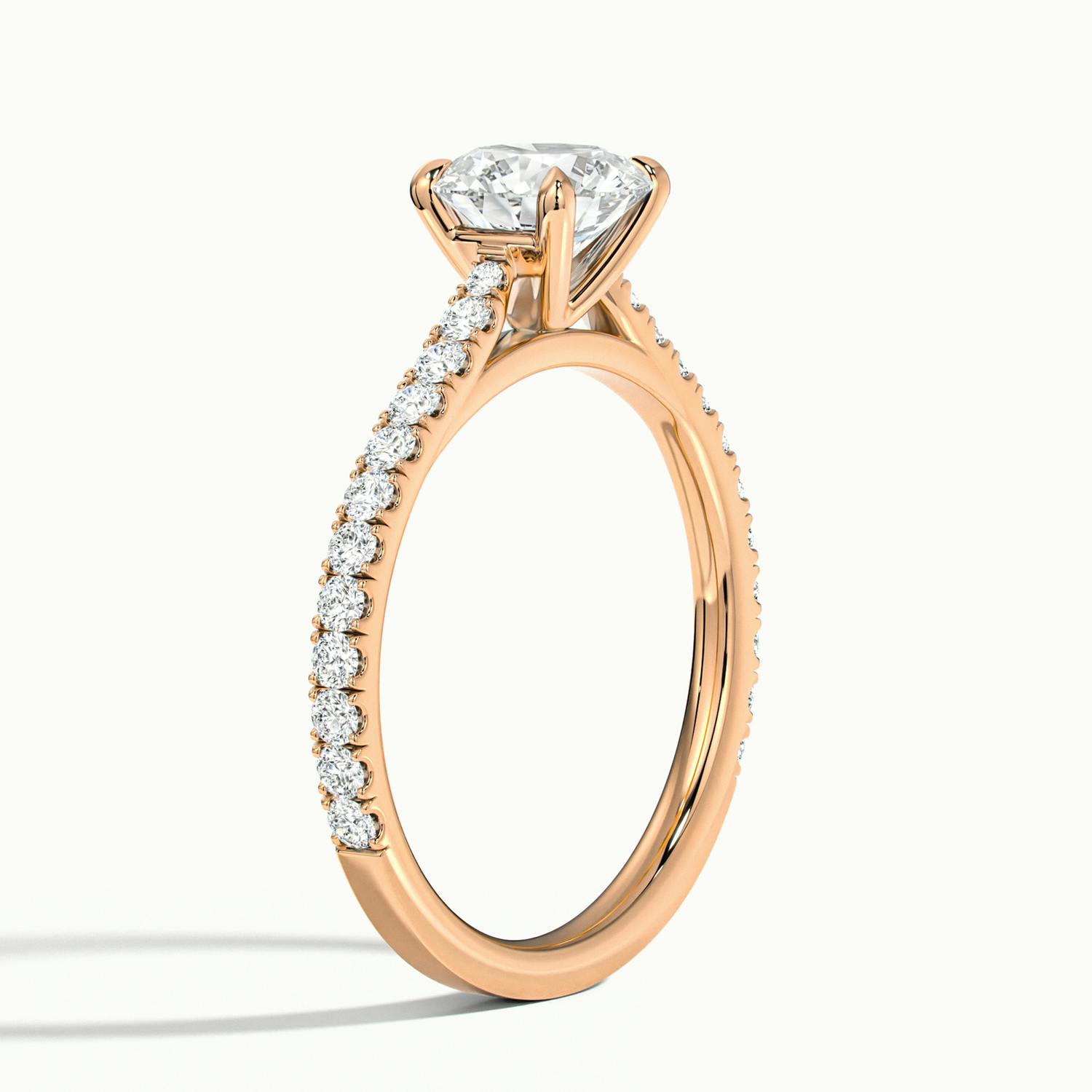 Emilia Round Solitaire Pavé Engagement Ring