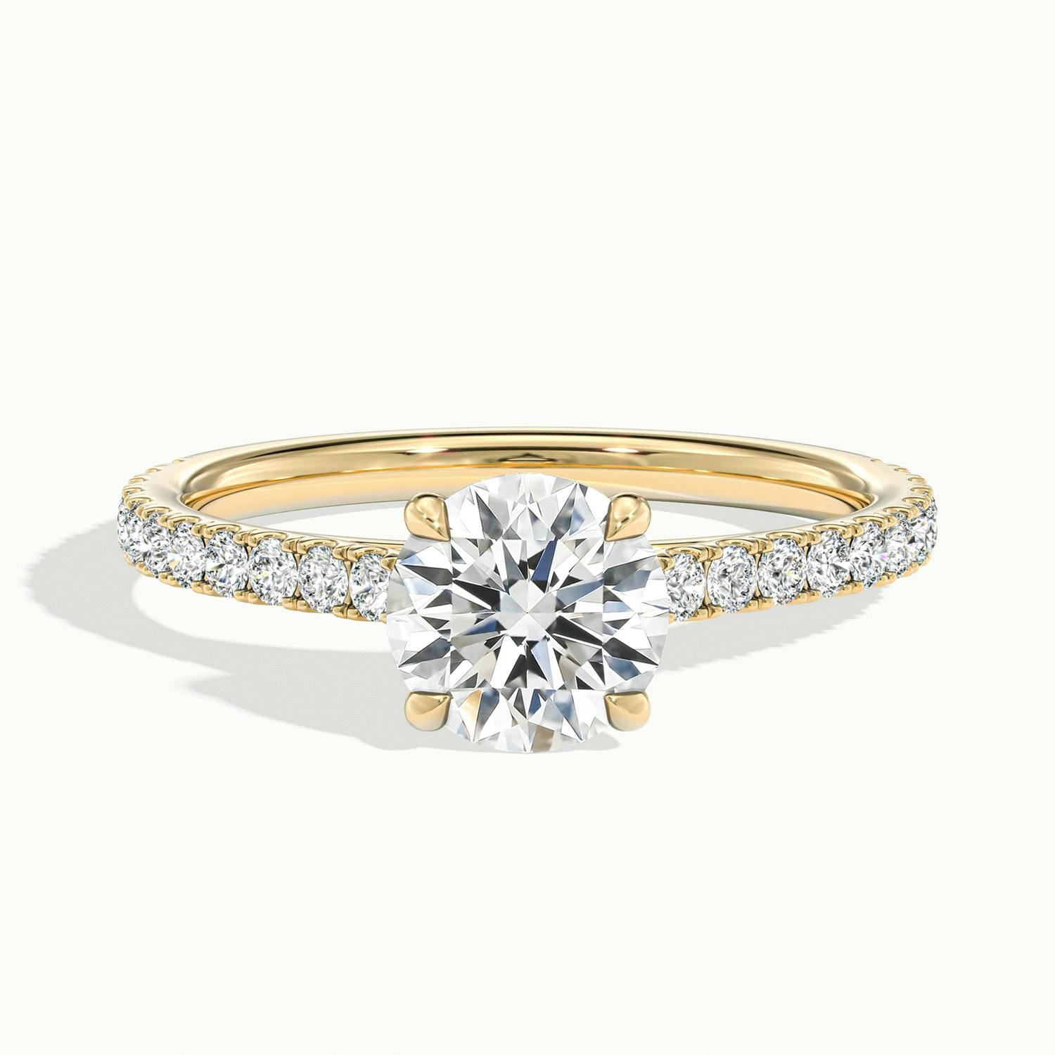 Emilia Round Solitaire Pavé Engagement Ring