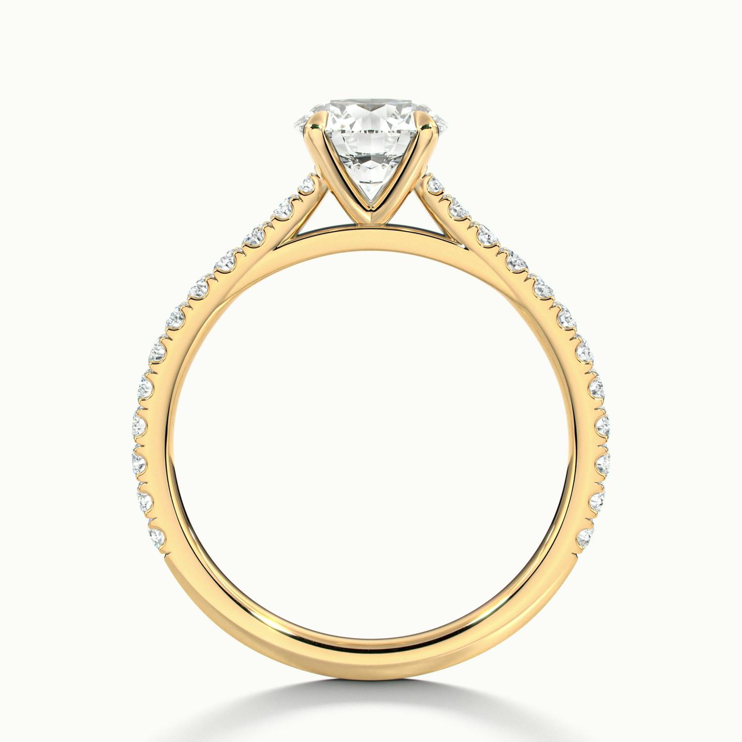 Emilia Round Solitaire Pavé Engagement Ring