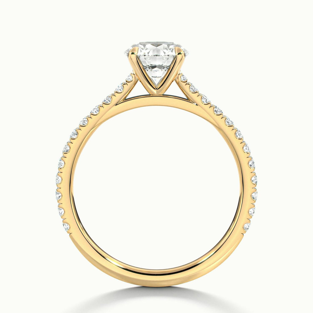 Emilia Round Solitaire Pavé Engagement Ring