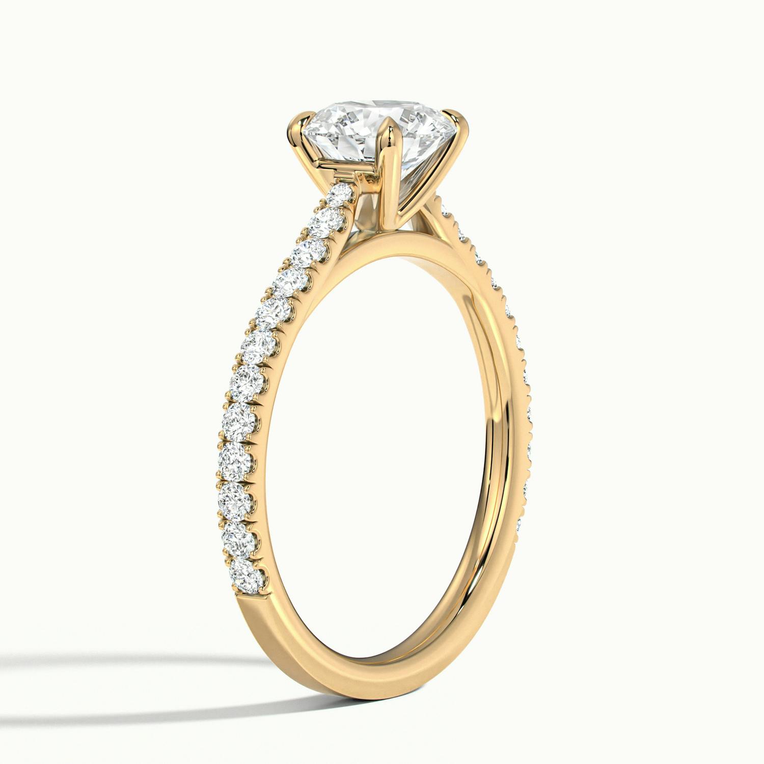Emilia Round Solitaire Pavé Engagement Ring