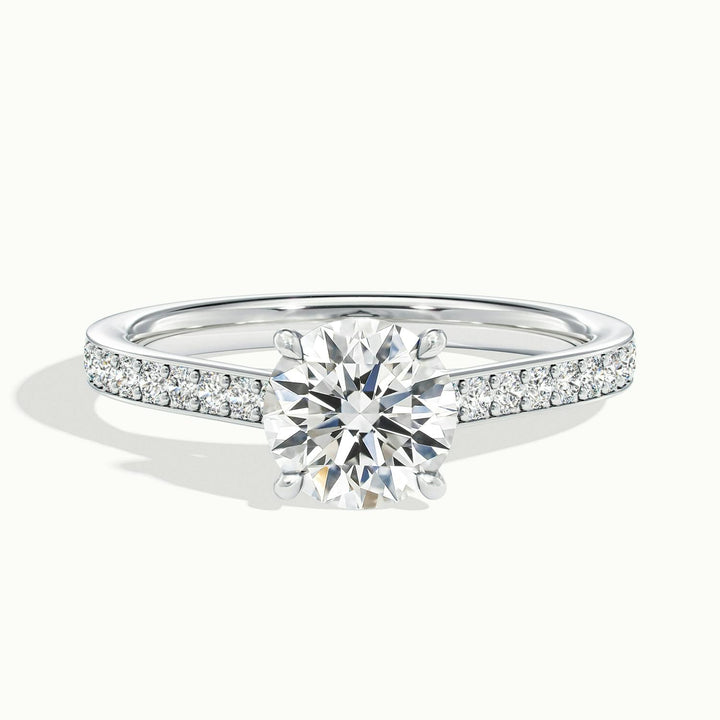 Anastasia Round Solitaire Pavé Engagement Ring