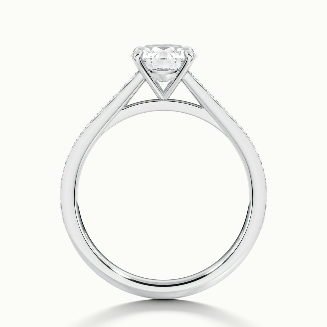 Anastasia Round Solitaire Pavé Engagement Ring