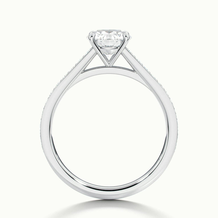 Anastasia Round Solitaire Pavé Engagement Ring