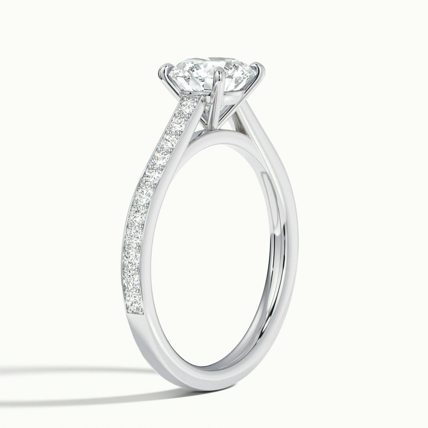 Anastasia Round Solitaire Pavé Engagement Ring