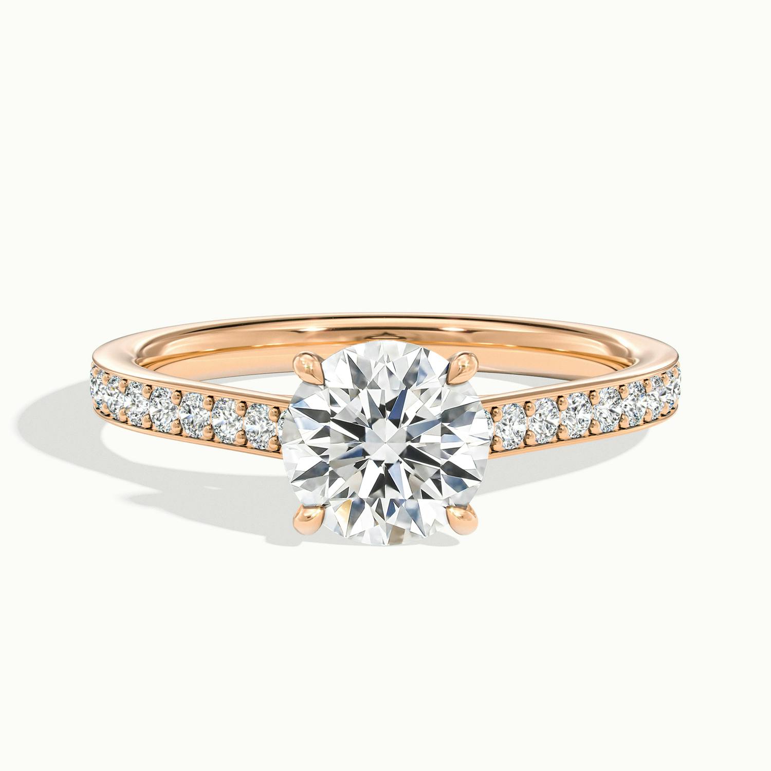 Anastasia Round Solitaire Pavé Engagement Ring