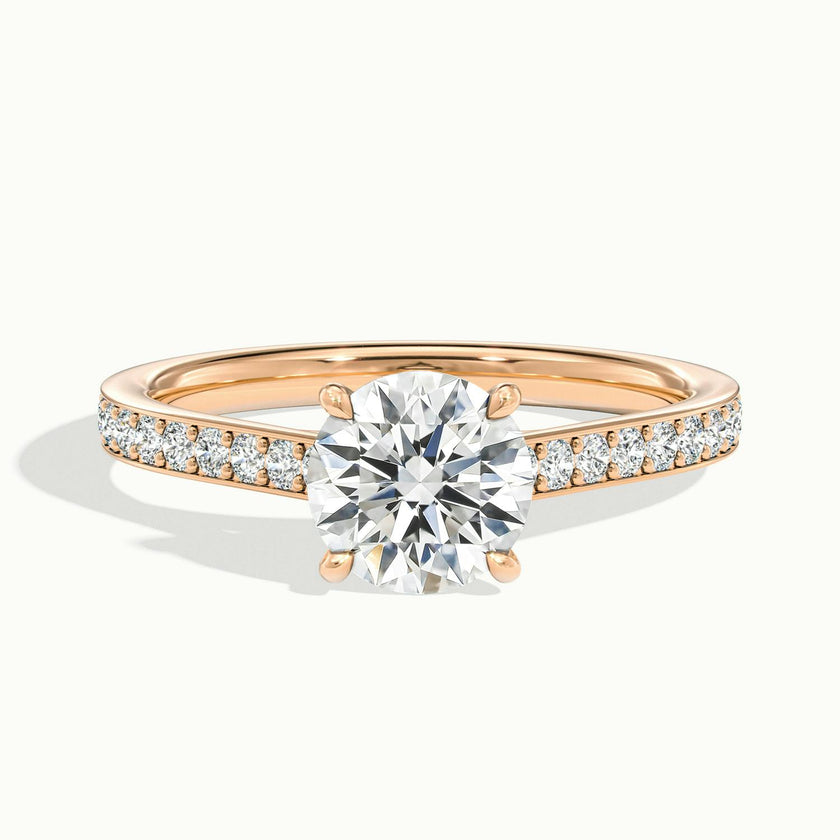Anastasia Round Solitaire Pavé Engagement Ring