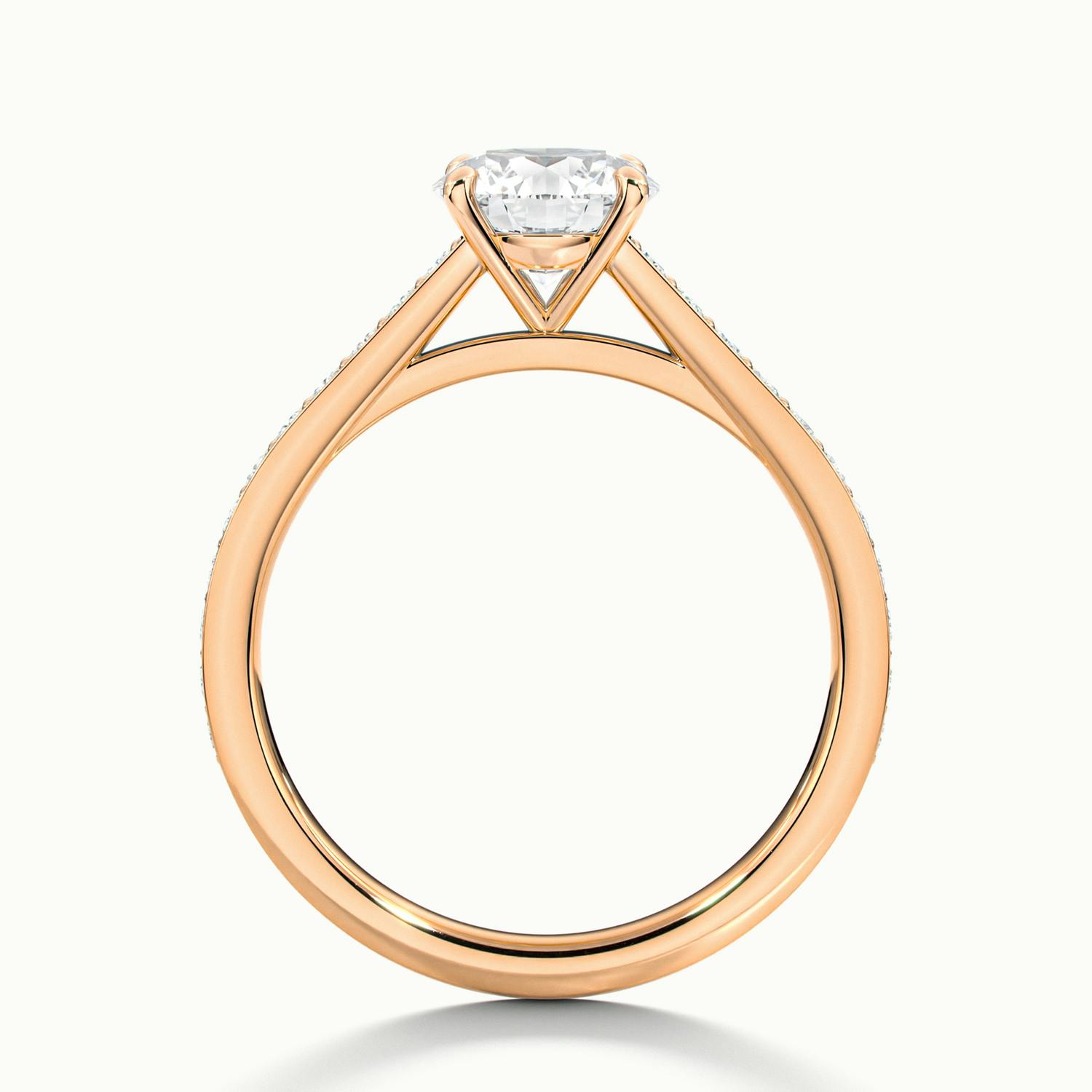 Anastasia Round Solitaire Pavé Engagement Ring