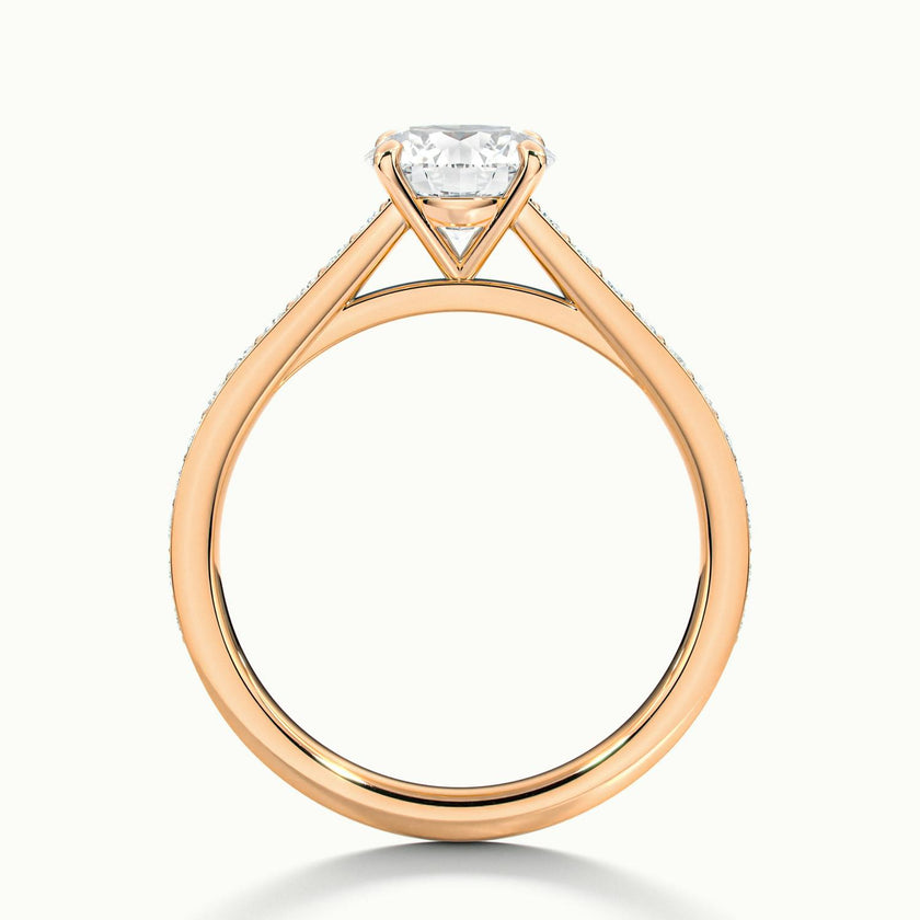 Anastasia Round Solitaire Pavé Engagement Ring