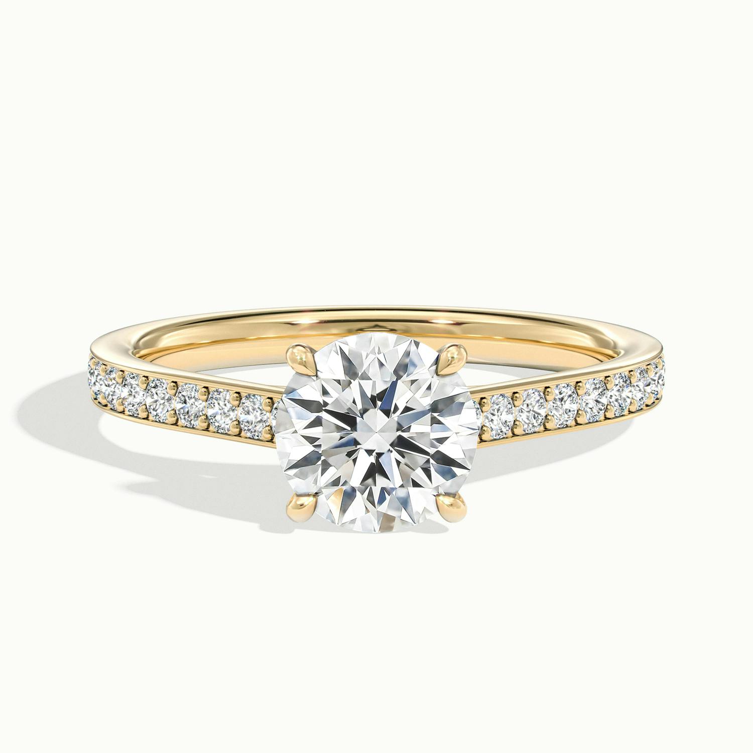Anastasia Round Solitaire Pavé Engagement Ring