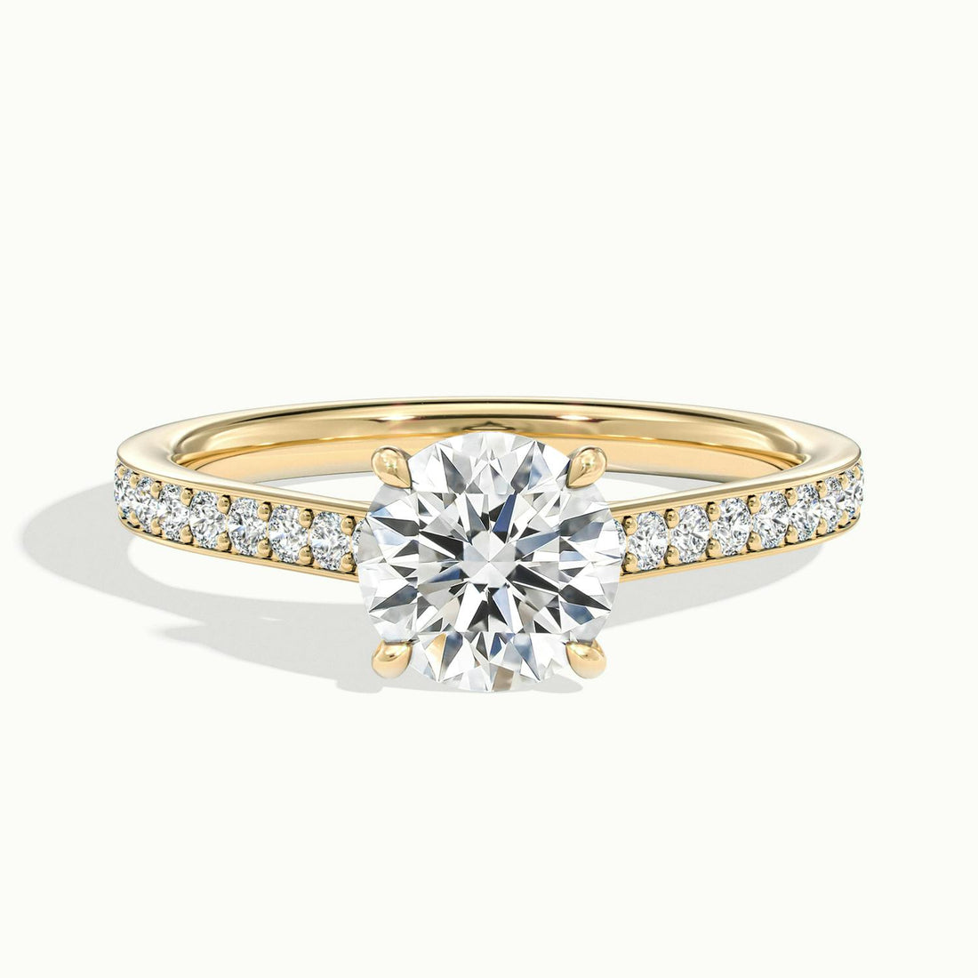 Anastasia Round Solitaire Pavé Engagement Ring