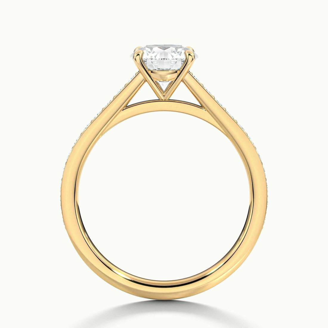 Anastasia Round Solitaire Pavé Engagement Ring