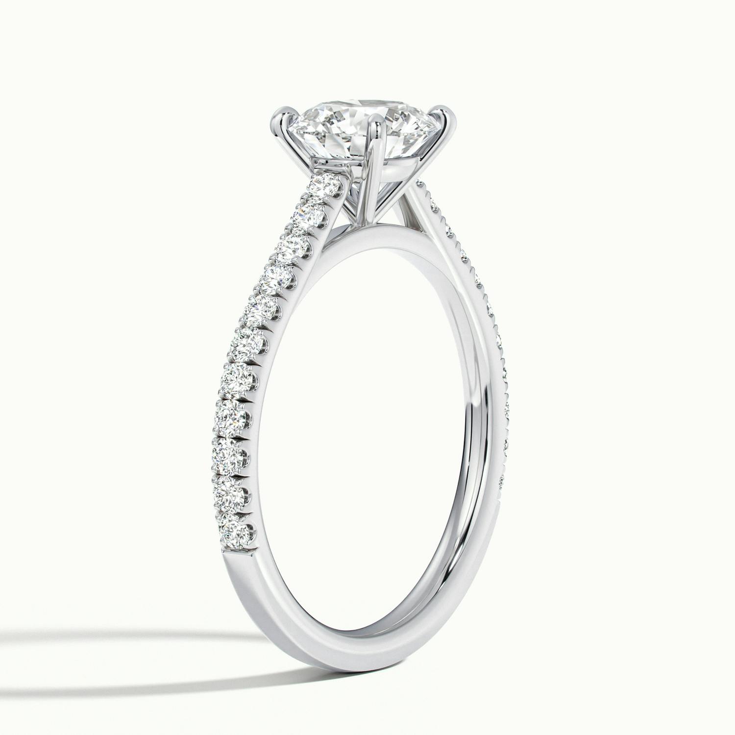 Odette Round Solitaire Pavé Engagement Ring