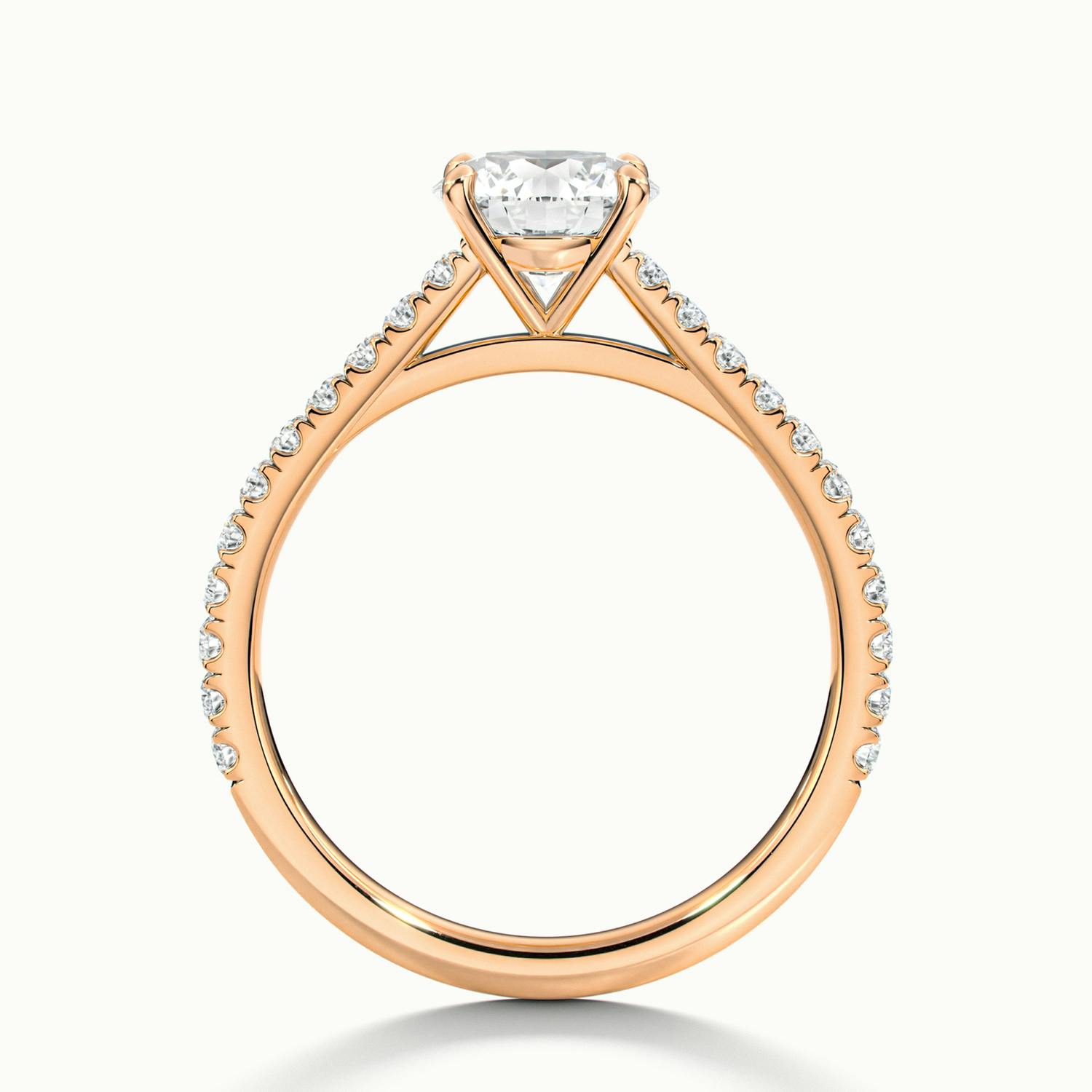 Odette Round Solitaire Pavé Engagement Ring
