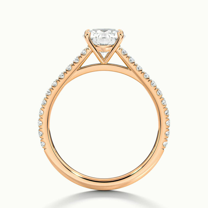 Odette Round Solitaire Pavé Engagement Ring