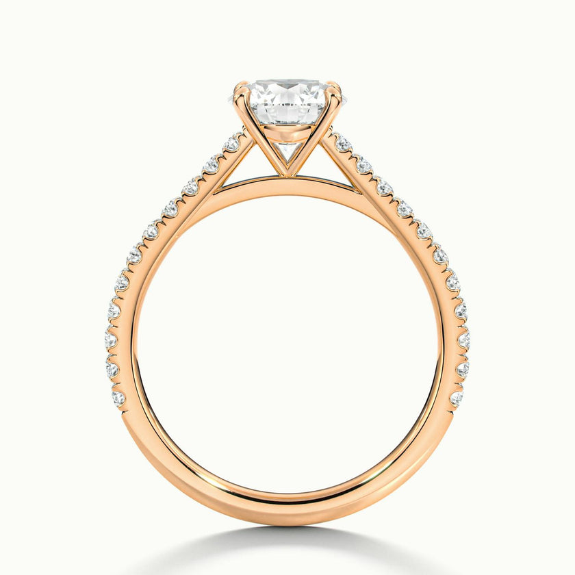 Odette Round Solitaire Pavé Engagement Ring