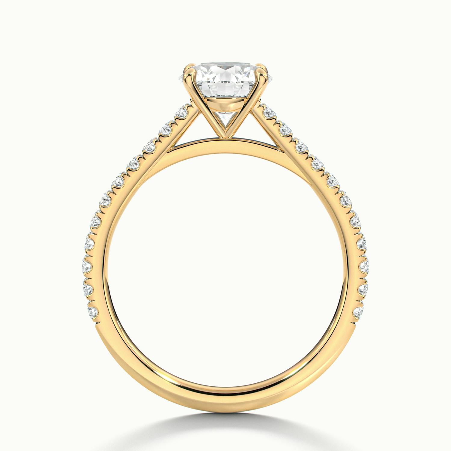 Odette Round Solitaire Pavé Engagement Ring