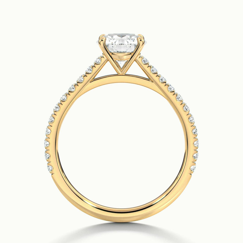 Odette Round Solitaire Pavé Engagement Ring