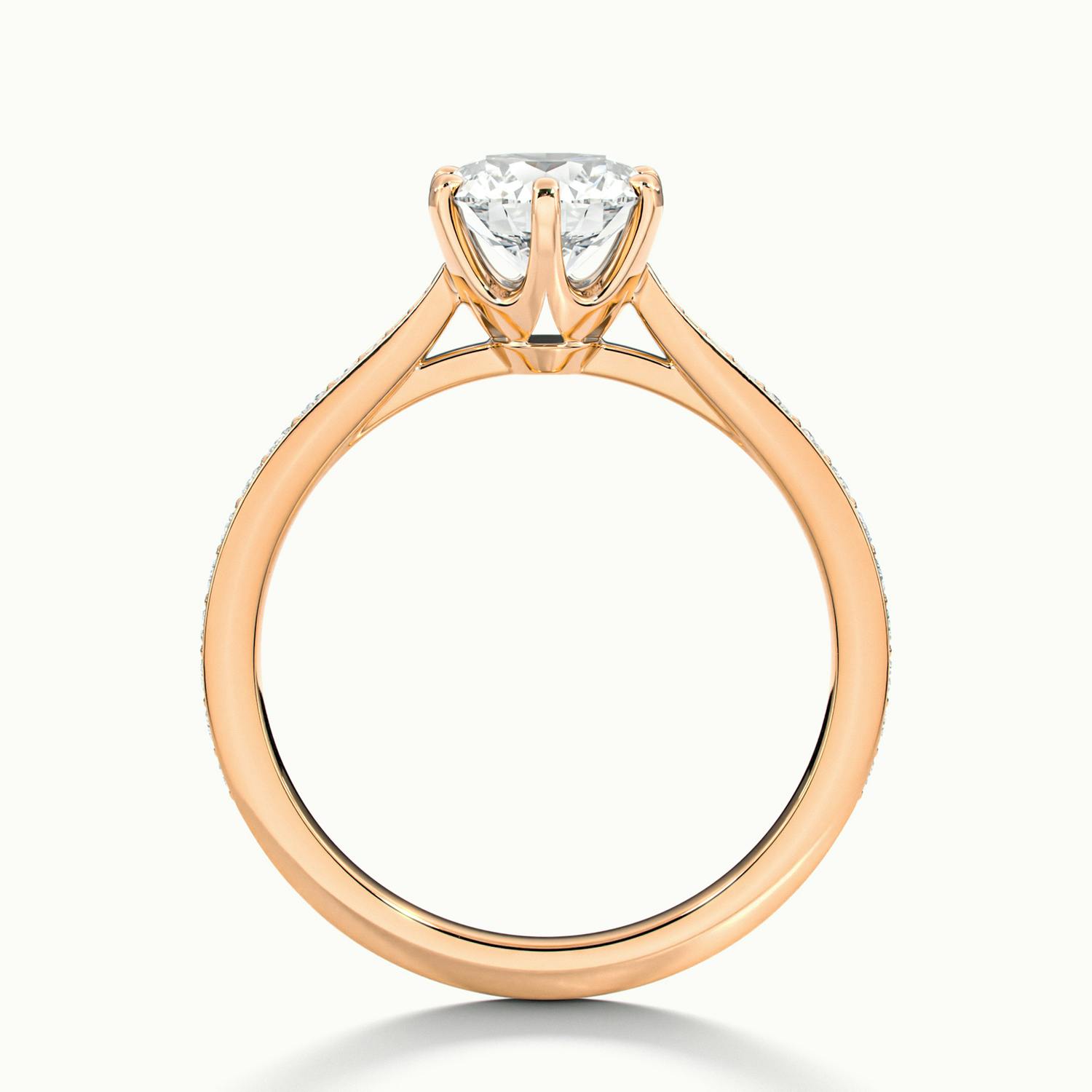 Lorelei Round Solitaire Pavé Engagement Ring