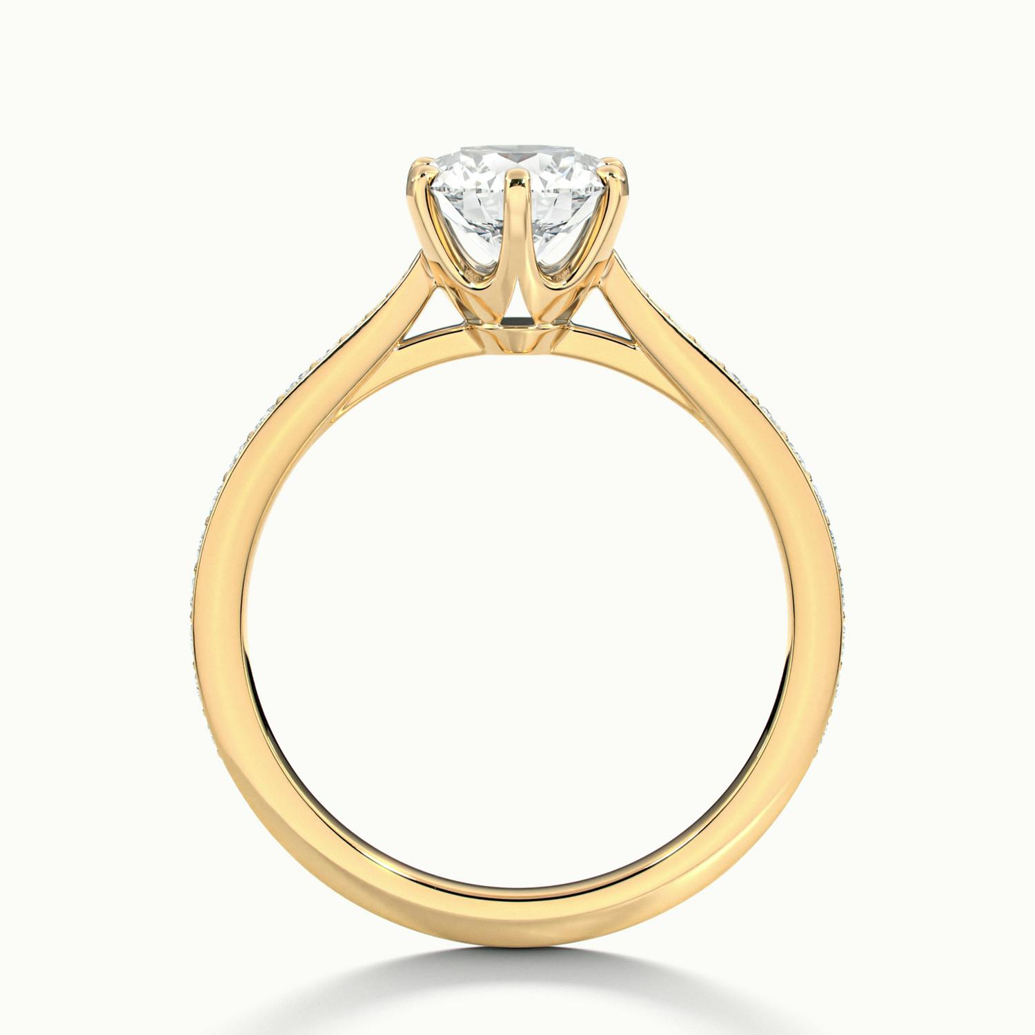 Lorelei Round Solitaire Pavé Engagement Ring