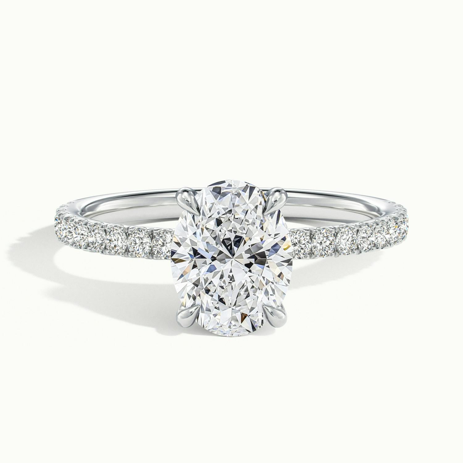 Olivetta Oval Hidden Halo Pavé Engagement Ring