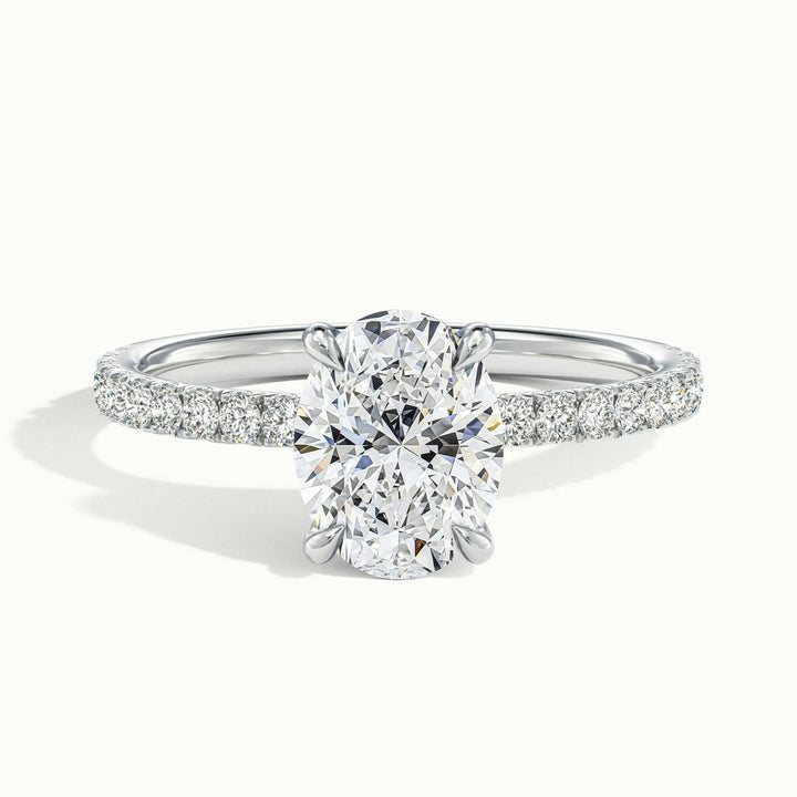Olivetta Oval Hidden Halo Pavé Engagement Ring