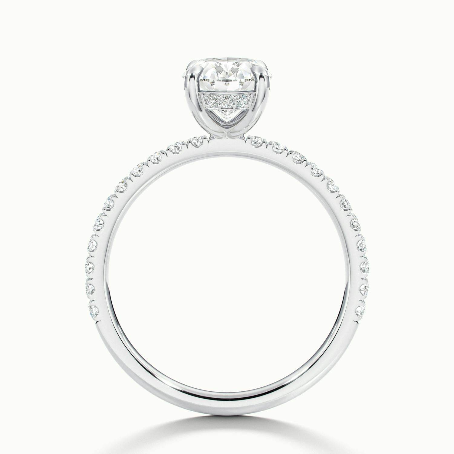 Olivetta Oval Hidden Halo Pavé Engagement Ring