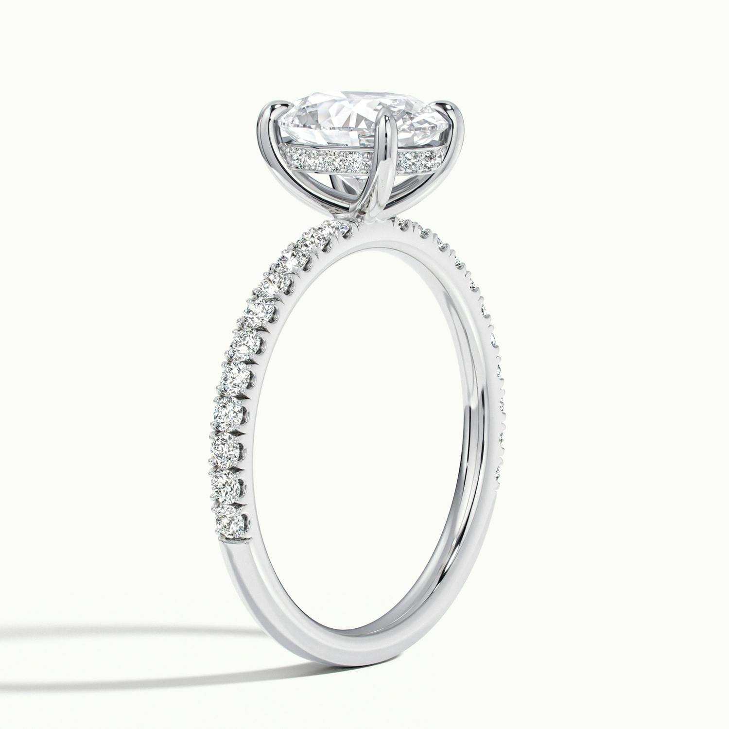 Olivetta Oval Hidden Halo Pavé Engagement Ring