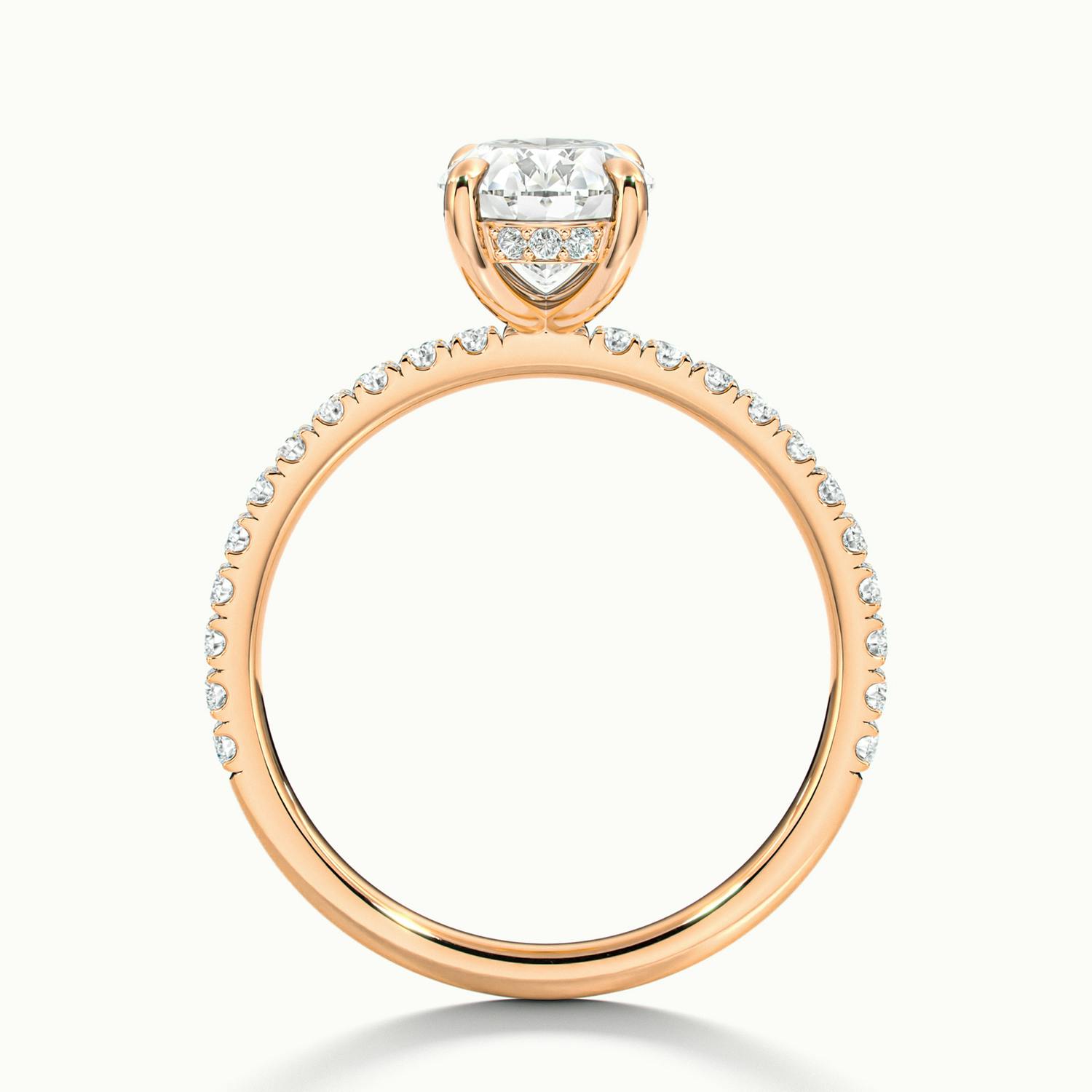 Olivetta Oval Hidden Halo Pavé Engagement Ring