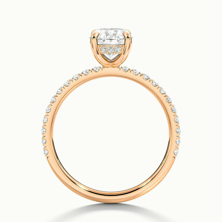 Olivetta Oval Hidden Halo Pavé Engagement Ring