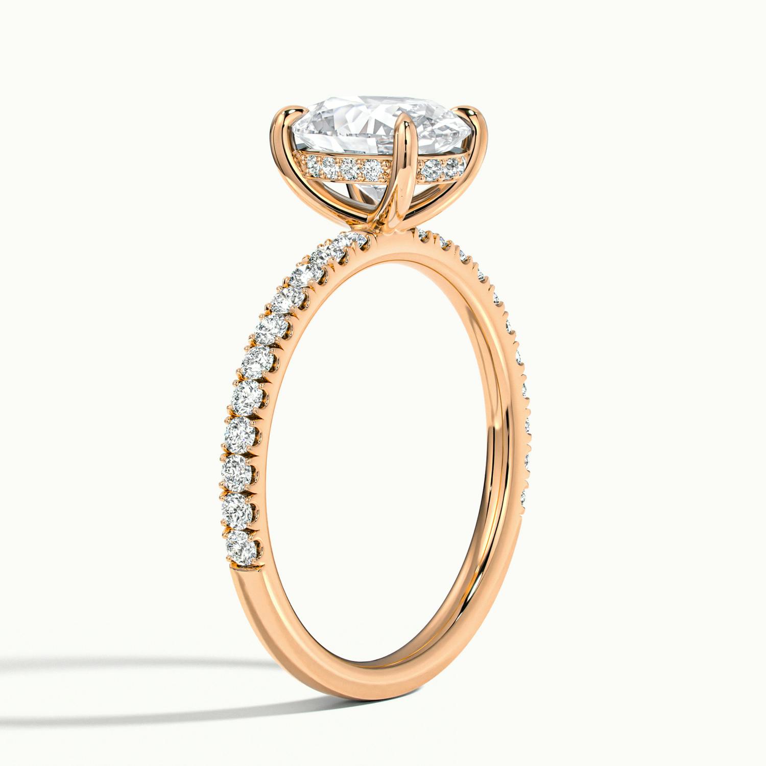 Olivetta Oval Hidden Halo Pavé Engagement Ring