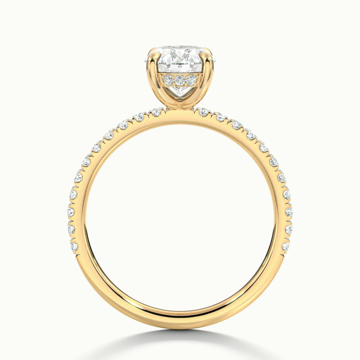 Olivetta Oval Hidden Halo Pavé Engagement Ring